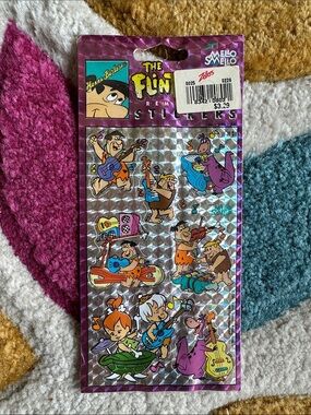 Vintage Hanna-Barbera The Flintstones Holographic Sticker Sheet